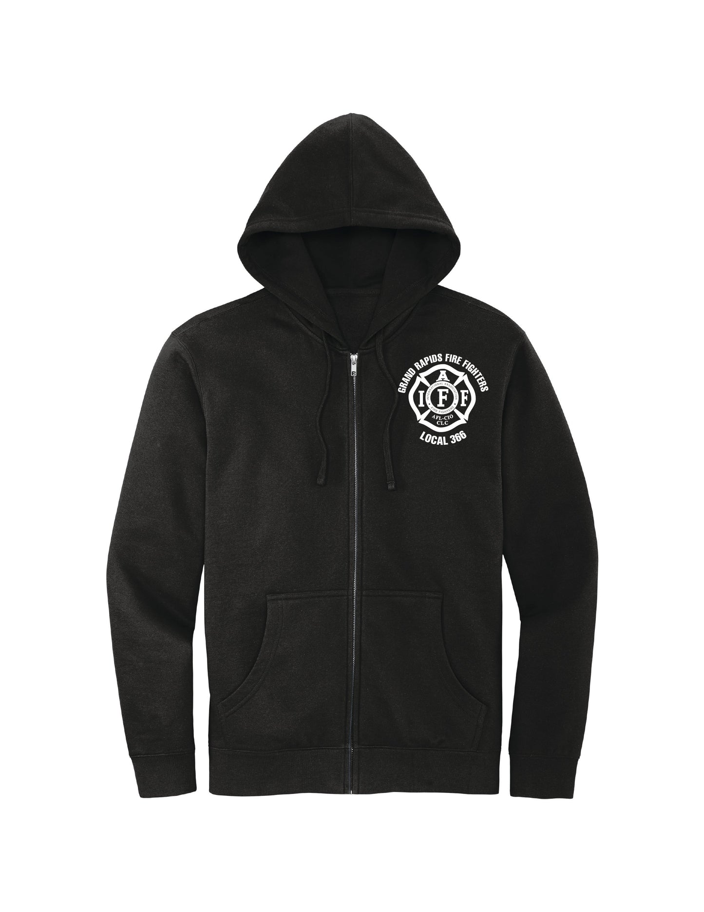 Local 366 Block Letter Full Zip Hoodie Sweatshirt