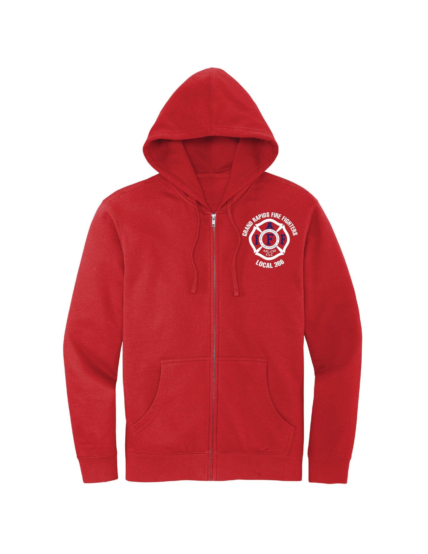 Local 366 Block Letter Full Zip Hoodie Sweatshirt