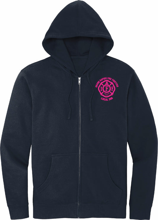 Breast Cancer Awareness Full Zip Hoodie Sweatshirt