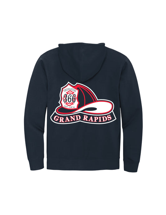 Local 366 Helmet Full Zip Hoodie Sweatshirt